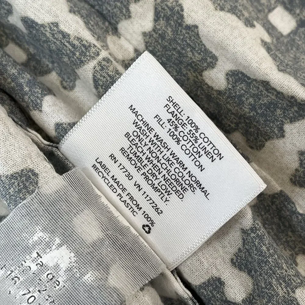 Threshold Standard Pillow Shams Set of 2 Cream Medallions Linen Flange